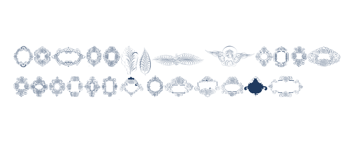 Rough Calligraphic Frames Lowercase