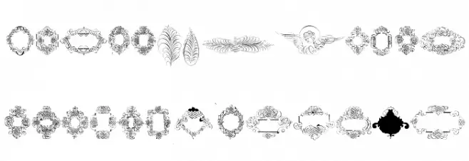 Rough Calligraphic Frames خط أحرف صغيرة