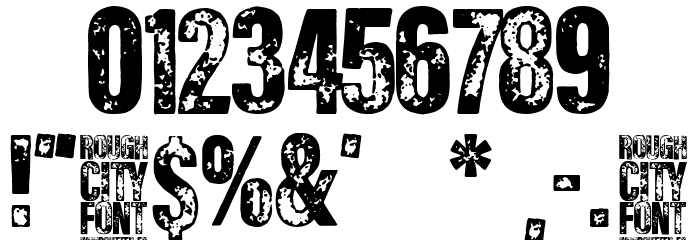 Rough City Font OTHER CHARS