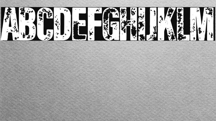 Rough City Font examples