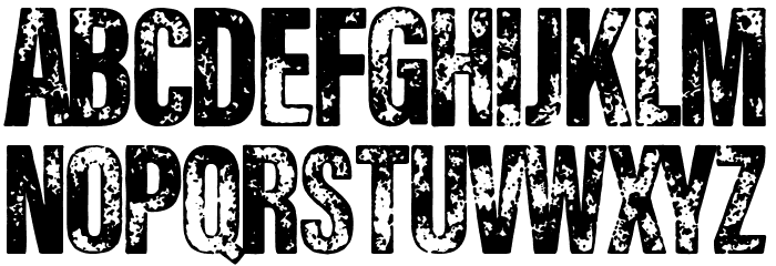 Rough City Font LOWERCASE