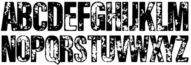 Rough City Caratteri MINUSCOLO