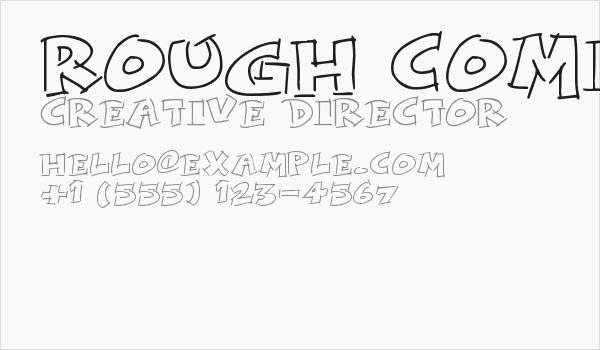 Rough Comic Outlines Business Card