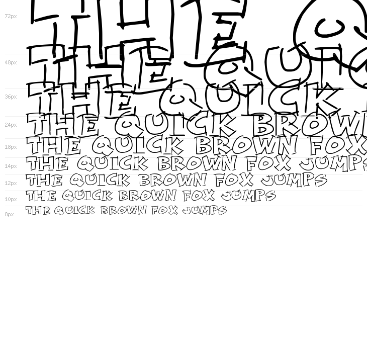 Rough Comic Outlines Waterfall