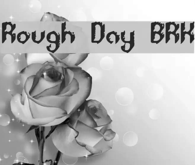 Rough Day BRK フォント examples
