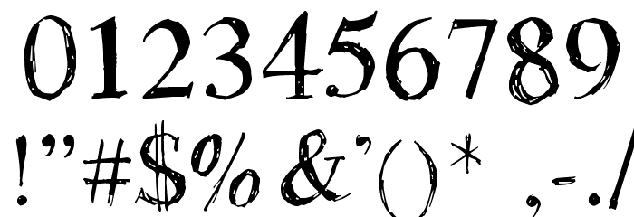 Rough Draught Font OTHER CHARS