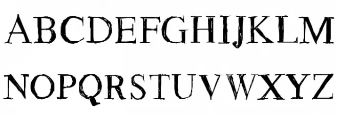 Rough Draught Шрифта ВЕРХНИЙ