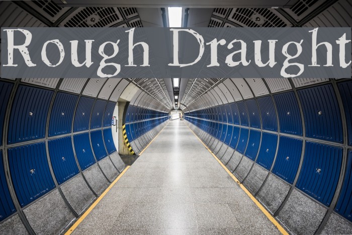 Rough Draught Font examples