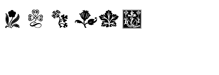 Rough Fleurons Free Three Regular Font OTHER CHARS