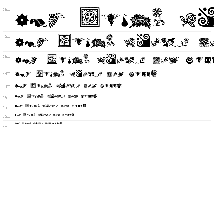 Rough Fleurons Free Three Regular Waterfall