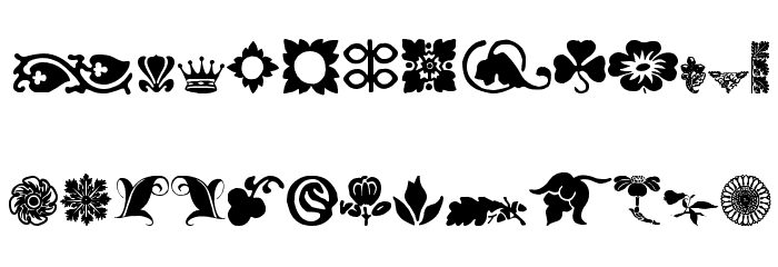 Rough Fleurons Free Two Font LOWERCASE