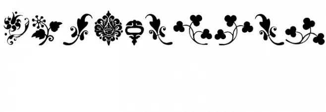 Rough Fleurons Free Font OTHER CHARS