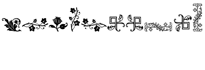 Rough Fleurons Free Font OTHER CHARS