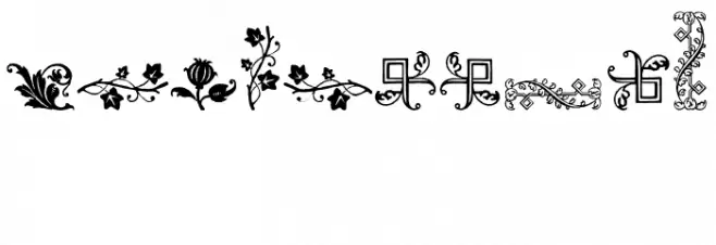 Rough Fleurons Free Font OTHER CHARS