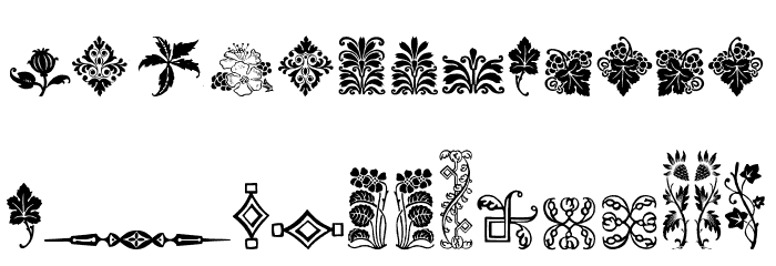 Rough Fleurons Free Font LOWERCASE