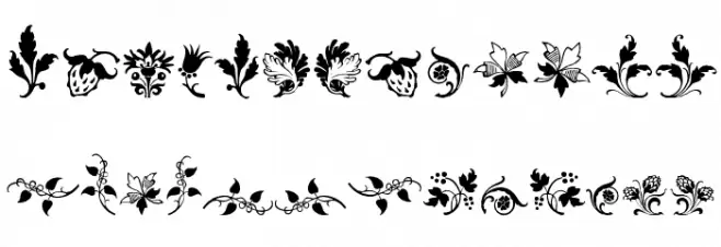Rough Fleurons Free Schriftart Groß