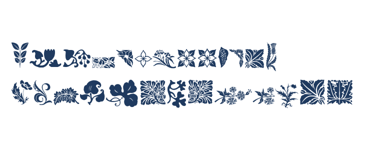 Rough Flowers Regular Lowercase