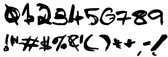 Rough Graffiti Font OTHER CHARS