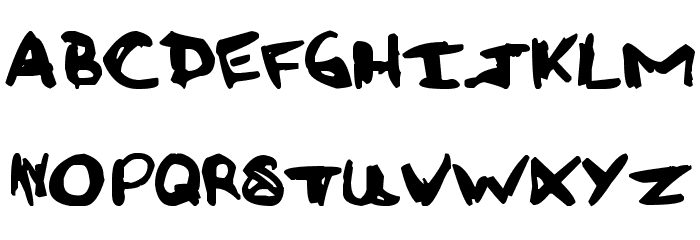 Rough Graffiti Font LOWERCASE