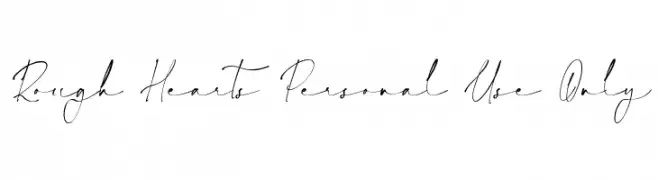 Rough Hearts Personal Use Only Schriftart