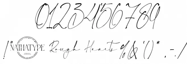 Rough Hearts Personal Use Only Schriftart Anderer Schreiben