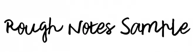 Rough Notes Sample  font caratteri gratis