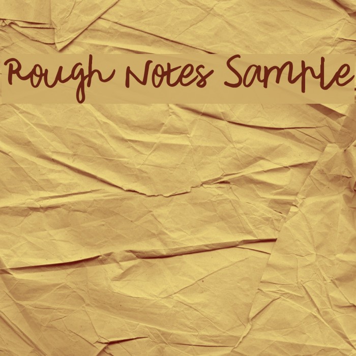 Rough Notes Sample Font examples