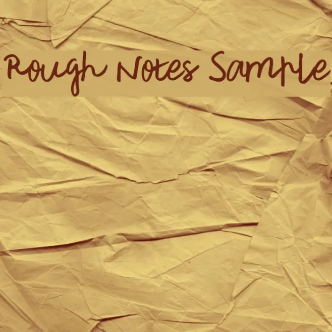 Rough Notes Sample Example 3