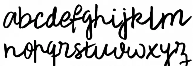 Rough Notes Sample फ़ॉन्ट लोअरकेस