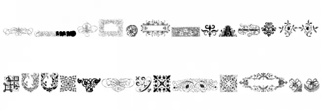 Rough Ornaments Free Caratteri MINUSCOLO