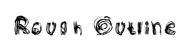 Rough Outline  Free Fonts Download