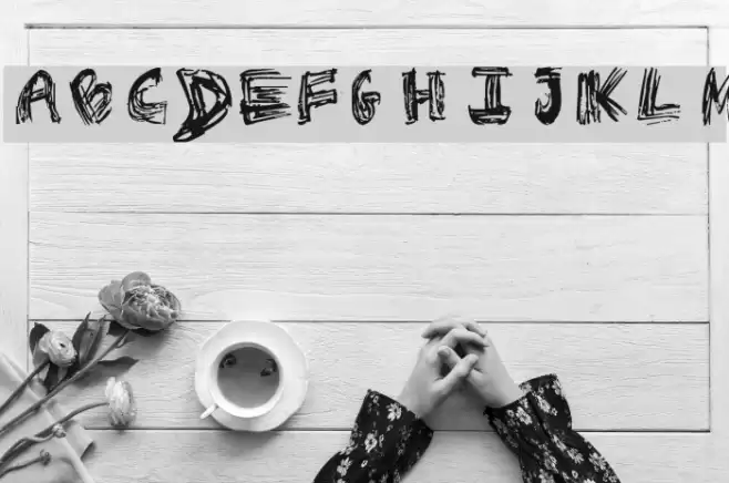 Rough Outline Font examples