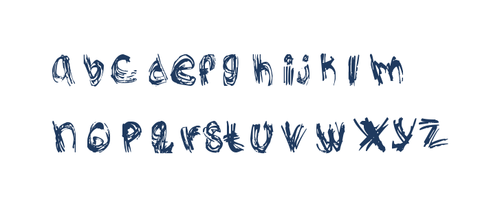 Rough Outline Lowercase