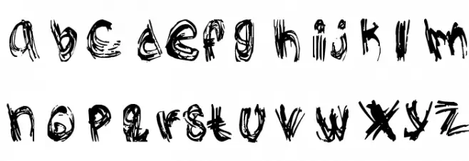 Rough Outline خط أحرف صغيرة