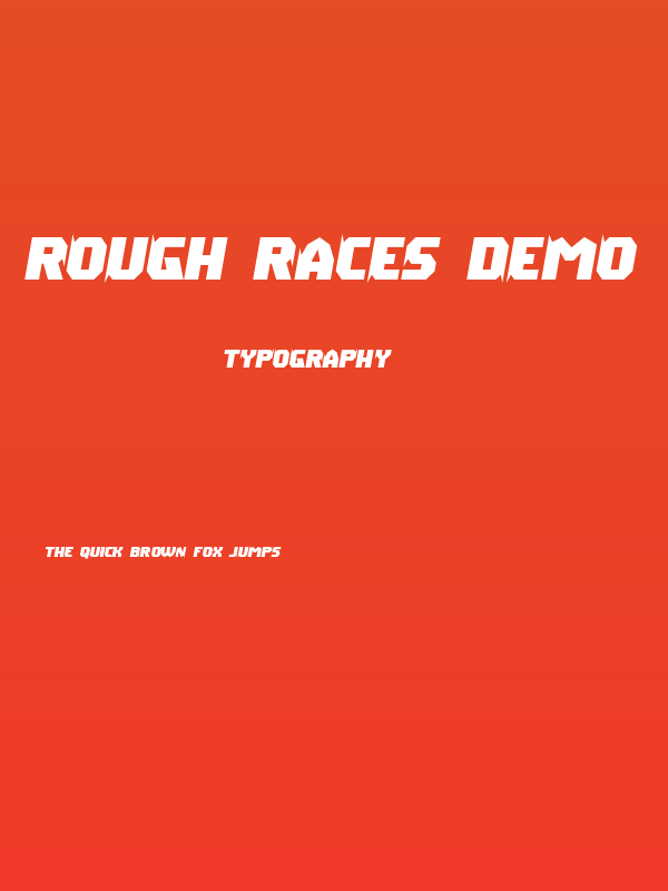 Rough Races Demo Poster