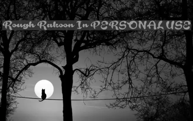 Rough Rakoon In PERSONAL USE Font examples