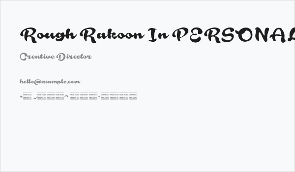 Rough Rakoon In PERSONAL USE Business Card