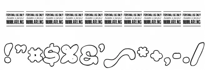 Rough Rakoon Out PERSONAL USE Font OTHER CHARS