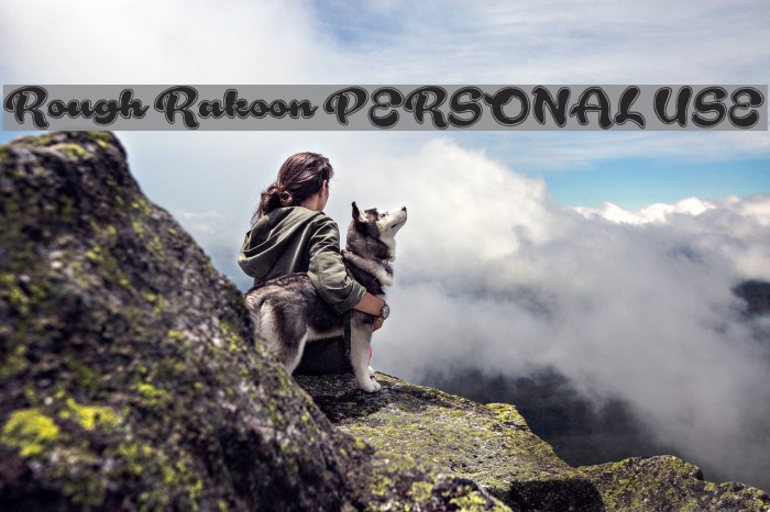 Rough Rakoon PERSONAL USE Font examples