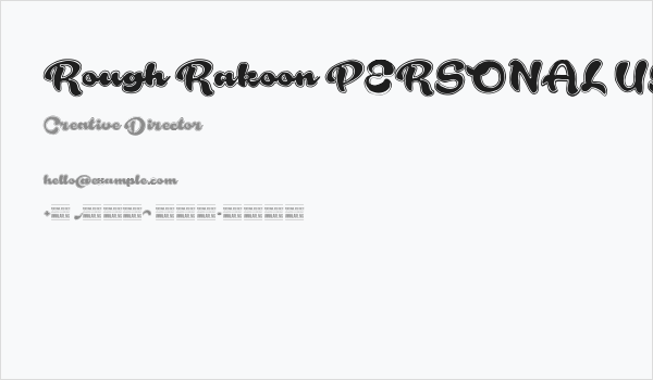 Rough Rakoon PERSONAL USE Business Card
