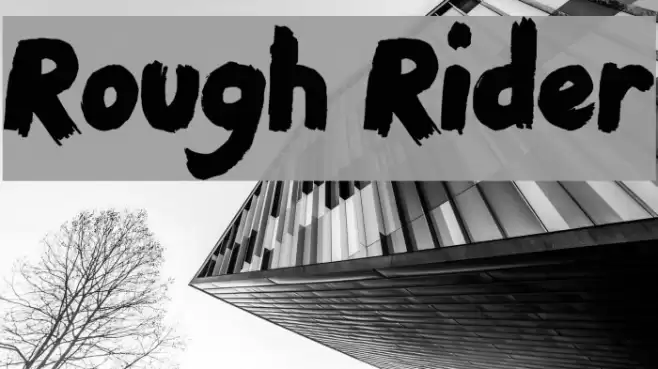 Rough Rider Font examples
