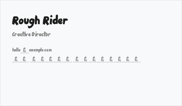 Rough Rider Business Card