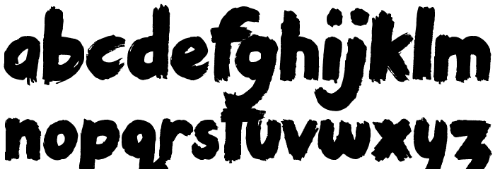 Rough Rider Font LOWERCASE