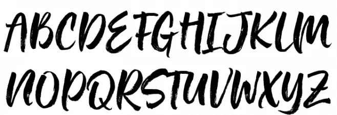 Rough Rough 字体 大写
