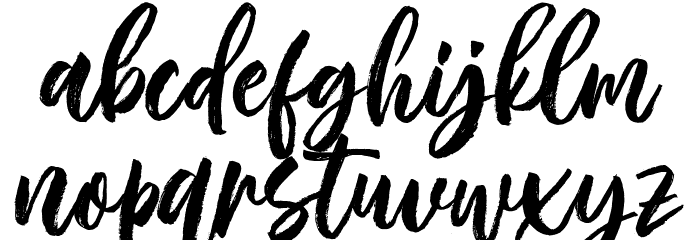 Rough Rough Font LOWERCASE