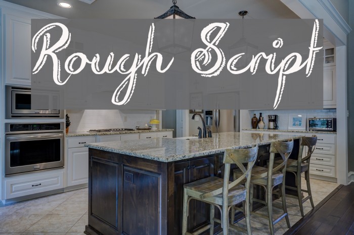 Rough Script Font examples