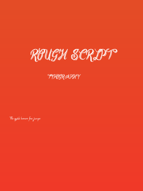 Rough Script Poster