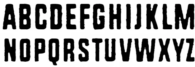 Rough Simple Schriftart Groß