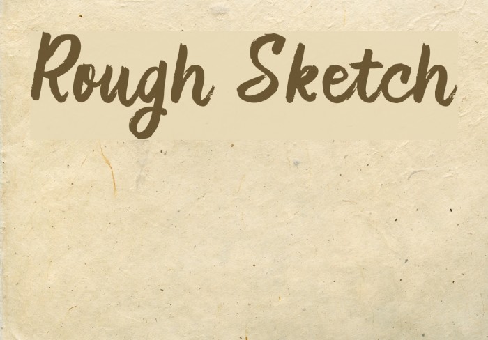 Rough Sketch Font examples