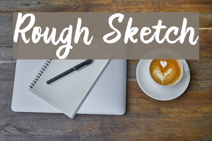 Rough Sketch Font examples